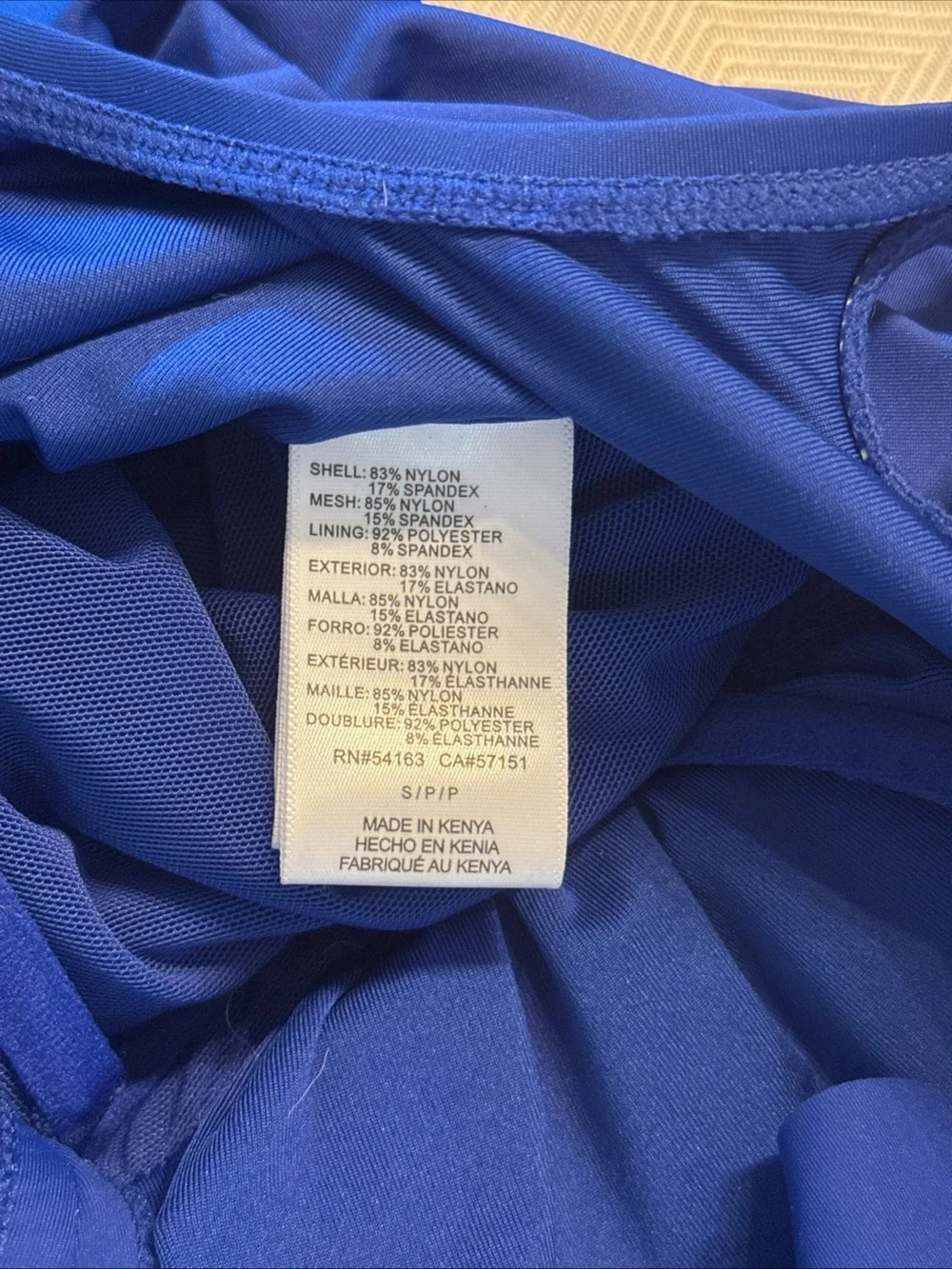 Women’s  One-Piece Swimsuit in Royal Blue - Picture 6 of 7